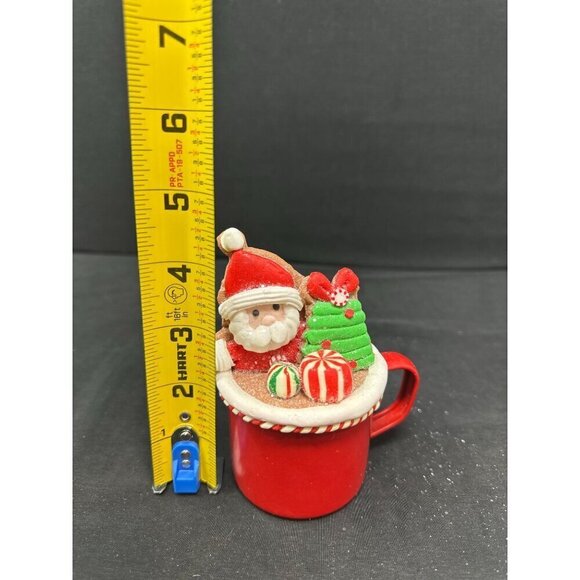Santa Cocoa Peppermint Tree Ornament Set Christmas Holiday Festive Candyland - Picture 4 of 8